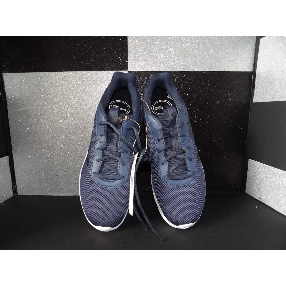 Adidas Cloudfoam Flex Running Shoes - Navy/White (Size US Men's 10)